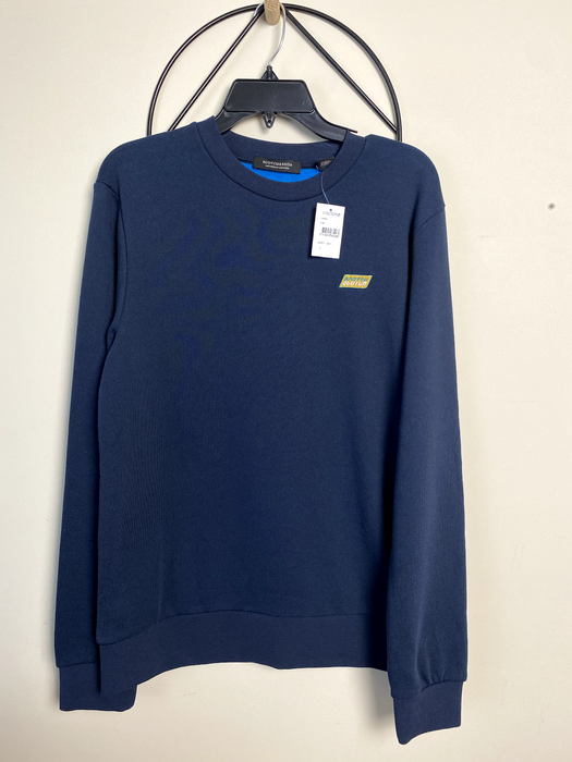 Scotch & Soda Men's Crewneck Pullover Sweater In Coal Blue Size XL NWT