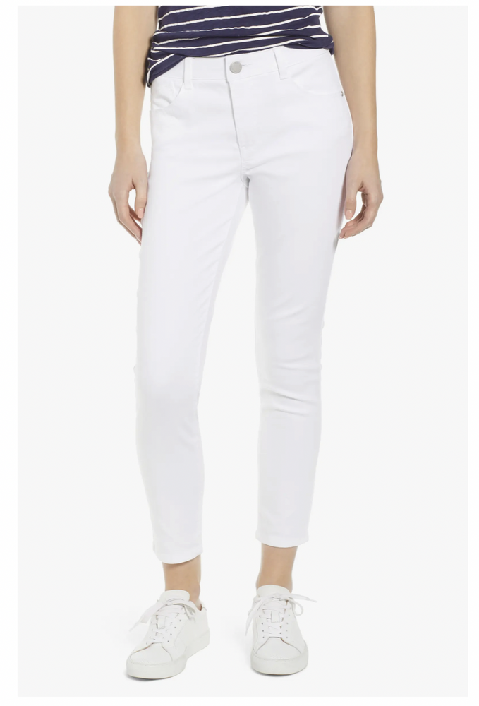WIT & WISDOM Ab-solution High Waist Ankle Skinny Jeans In Optic White size 16