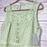 Forgotten Grace Crochet Lace Sleeveless Blouse Green Size M