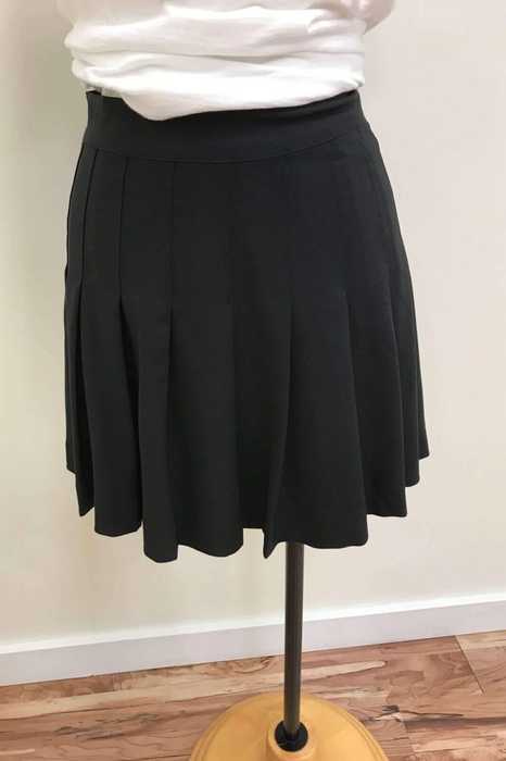 Love Tree Junior Women's tennis Pleated Mini Skirt w/ Back Zipper - Size M BLACK