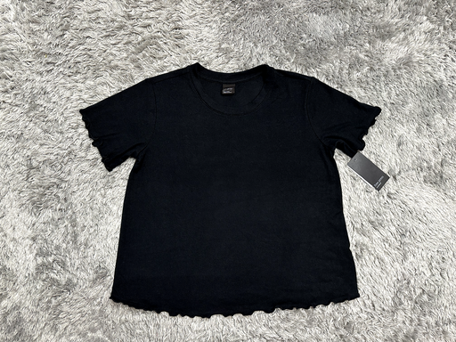 Free Press T-Shirt Blouse Women's Size Small Black Short Sleeve Sleepwear NWT!