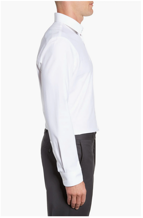 NORDSTROM MEN'S SHOP Tech-smart Fit Stretch Herringbone Dress Shirt 17 34-35