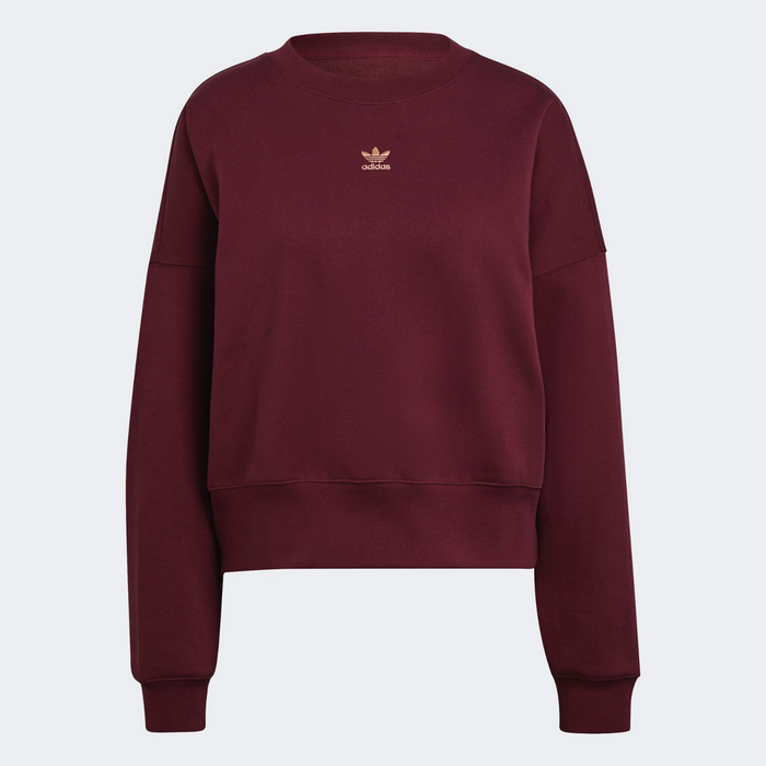 Adidas Oversize Adicolor Essentials Fleece Pullover Bourgogne Pull Taille XL NWT