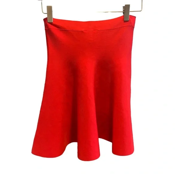 BCBGMAXAZRIA Women's Ingrid A-Line Skirt In Red Berry Size XXS $158