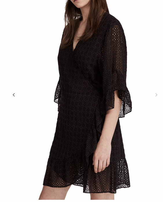 ALLSAINTS Marlow Ette Dress In Black Size 2