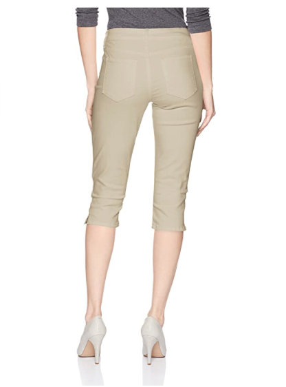 NYDJ Women's Skinny Capri Jean In Feather Beige Size 18