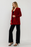 Endless Rose Blazer surdimensionné à simple boutonnage en velours Rouge vin Taille S