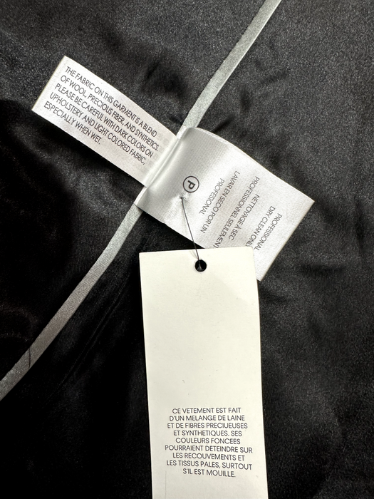 Calvin Klein Single Breasted Cashmere Wool Blend Reefer Coat Black Size 6 $400