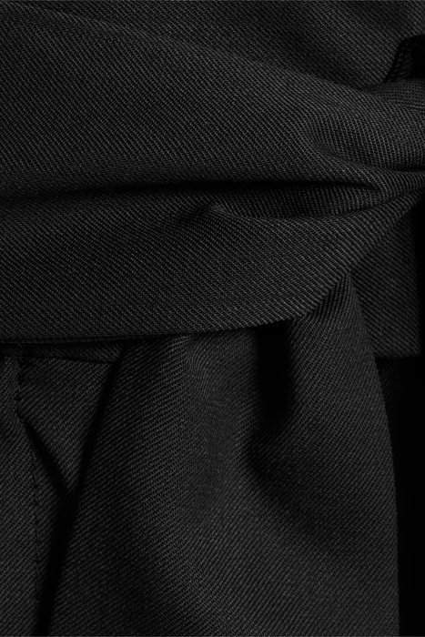 MAJE Pio Cropped Tapered belted pants In Black size 42