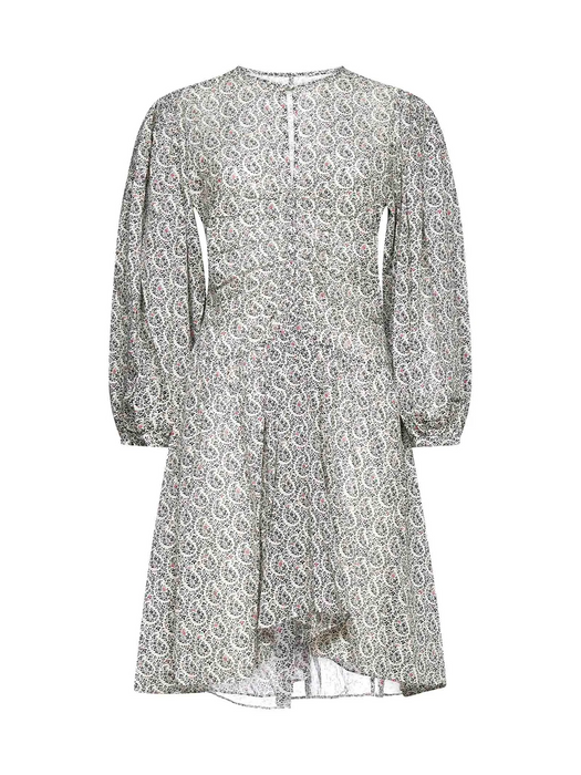 Isabel Marant Etoile Marili Ruched Mini Dress In Floral Printed Size 42 US $475