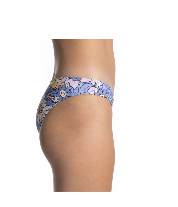 VYB Groovy Scoop Cinched Floral Print Bikini Bottoms Size M