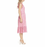 Eliza J Ruffle Lace Midi Sleeveless Dress In Pink Size 0
