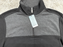 Perry Ellis Sweat-shirt en maille côtelée à quart de zip en maille noir et gris taille M