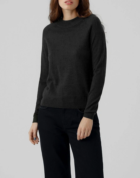VERO MODA WOMENS HAPPINESS O-NECK SWEATER IN BLACK SIZE M FITS SMALLER