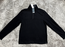 Perry Ellis Mesh Quarter-Zip Rib-Knit Sweatshirt In Black Size M