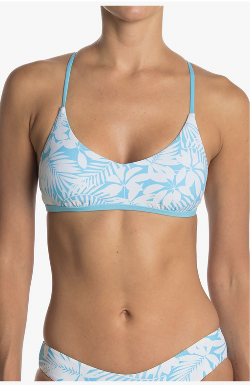 VYB Tropical Triangle Swim Bralette In Blue Size M $30