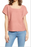 Madewell Women's Ottoman Jacquard Square Neck Top Pink Heather Size M