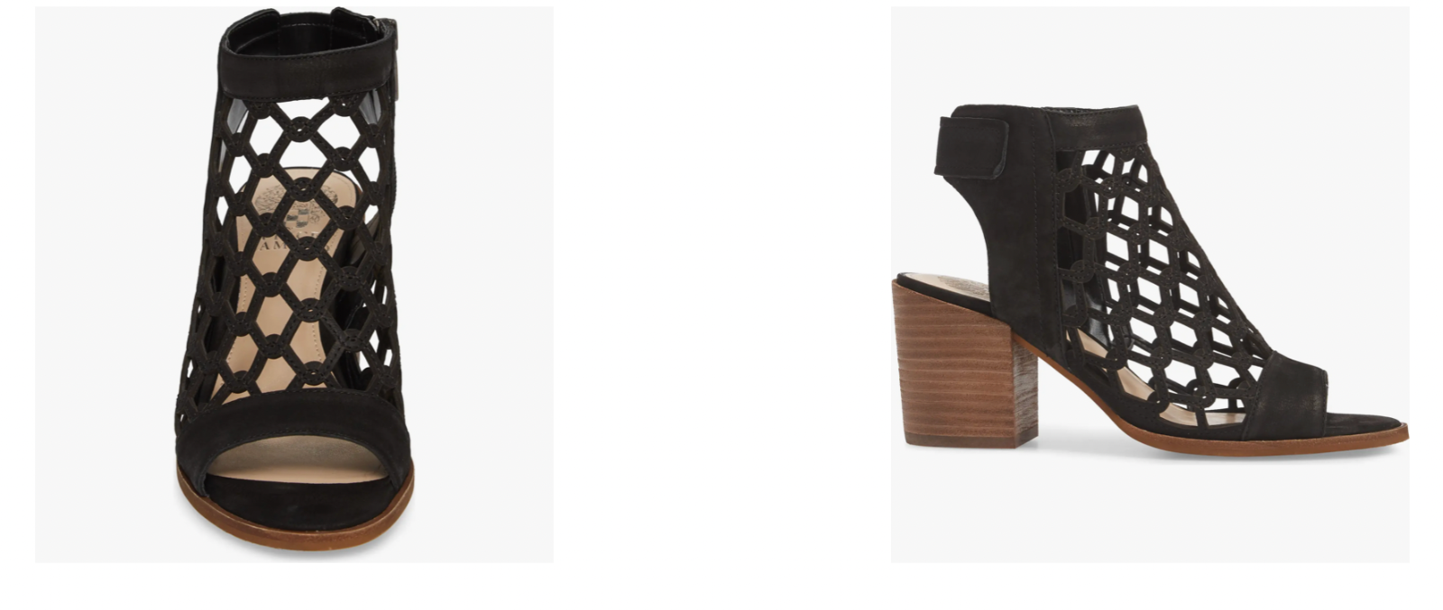 VINCE CAMUTO Lanaira Sandal In Black Leather size 7.5