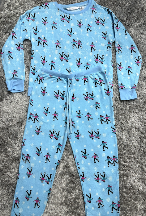 Jasmine women's Rose Pajama Set Women' Medium Christmas in blue