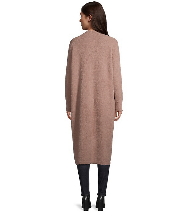 Design Lab Cozy Lash Knit Duster Cardigan In Shadow Rose Size M