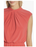 Adrianna Papell Twist Neck Jersey Blouson Knee Dress Geranium Red Size Petite 4