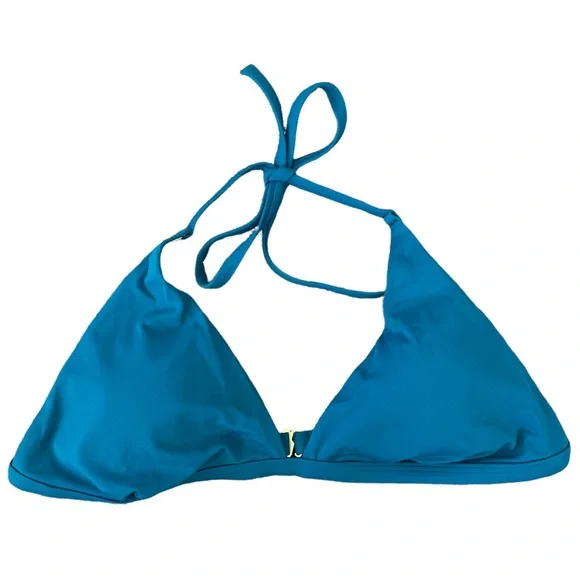 CHELSEA28 Elevated Triangle Top  swim bra  In Teal Celestial in size XL