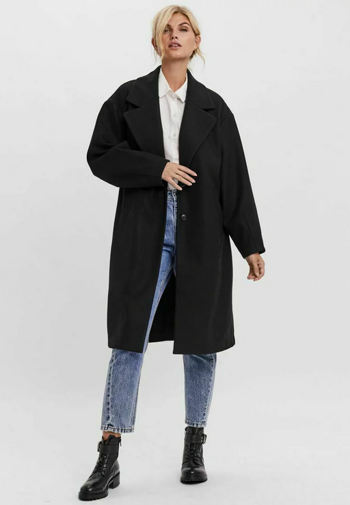 Vero Moda VMCLASSGOLD  women 2 buttons Classic coat in black size M relax fit