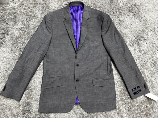 Ben Sherman 2-Button Suit Jacket Men's Regular 42 W35 Gray Purple (JACKET ONLY)