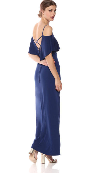 Laundry by Shelli Segal Women's Cold Shoulder Jersey Gown dress $245 size 0