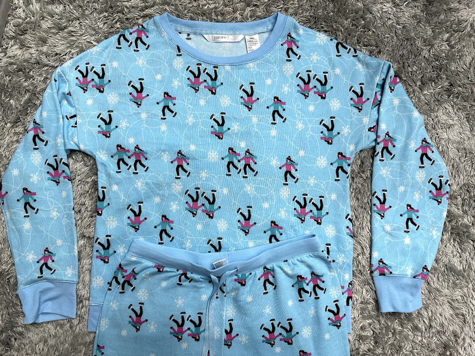 Jasmine women's Rose Pajama Set Women' Medium Christmas in blue