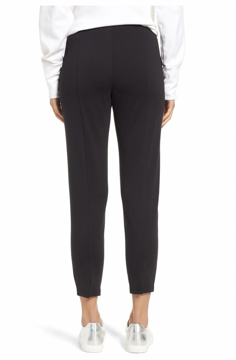 Hue Seamed Luxe Ponte Skimmer Leggings Black Size S