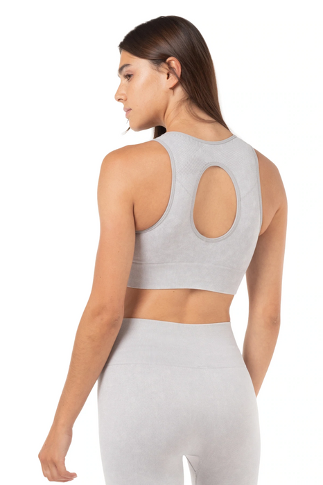 Kyodan Urban Seamless High Compression Crop Top Size M in Grey