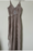 Topshop Strappy Stripe Jumpsuit belted in brown  Size 8 fits smaller