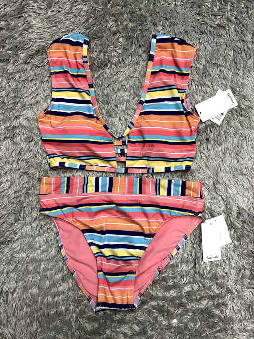 SPLENDID Juicy Fruit Stripe Bikini Top size SM and bottom Size XS $132