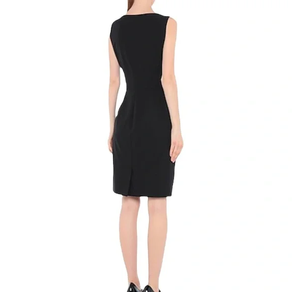 Moschino Women's  Bow Front Woven Sleeveless Dress in Balck size 44 ( 10 US )