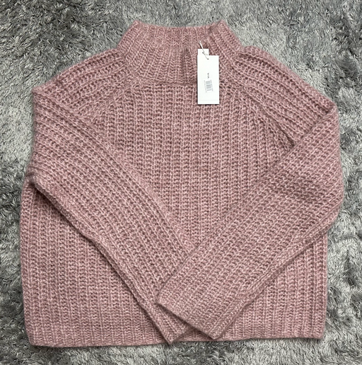 Vince $425 Women's Marled Raglan Rib Knit Pullover Sweater Pink Beet Root Size L