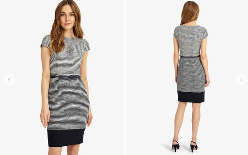 Phase Eight Women's Clare Colour Block Dress In Navy/White Size 8 US (12UK) $180