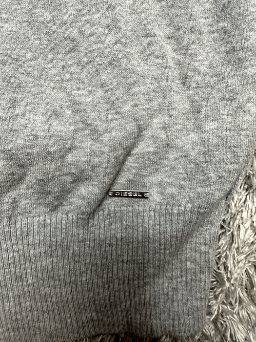 Diesel Men's K Coast Long Sleeve Pullover Sweater In Melange Grey Size L $187