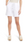 New Treasure & Bond Women S White Fleece Lined Lightweight Raw-Hem Sweat Shorts