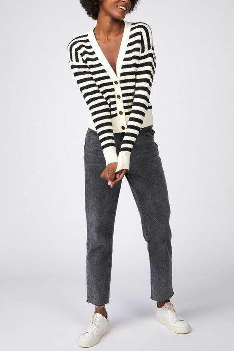 Scotch & Soda women's Stripe Sleeve strip Cardigan Sweater Size Large
