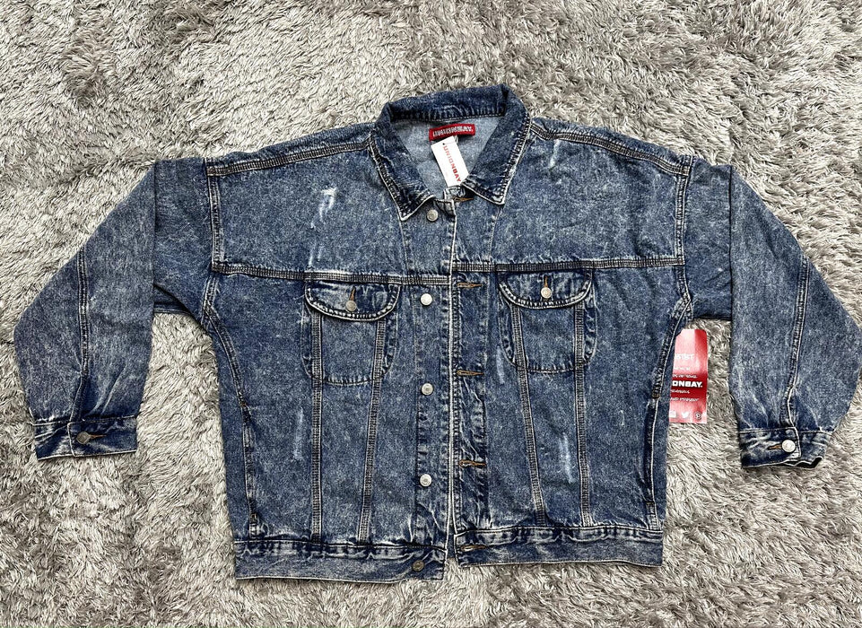 Denim Jean Jacket Unionbay Junior's Acid Wash Brecan Jean Jacket Size XL
