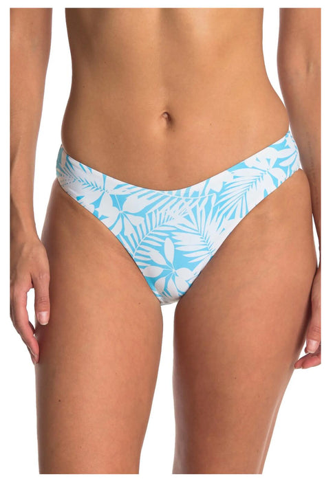 VYB Swimwear Tropical Strap Halter And Bottom Blue White Floral Size M