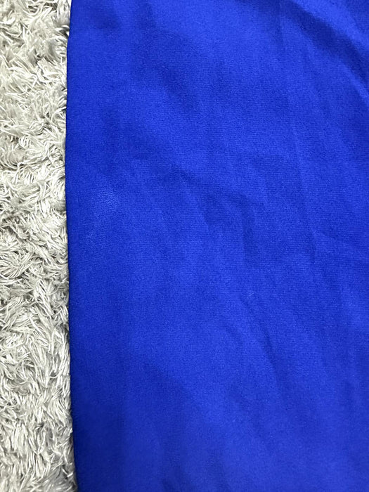 Vince Camuto Belted Crop Blouson Crepe Jumpsuit In Royal Blue Size 4