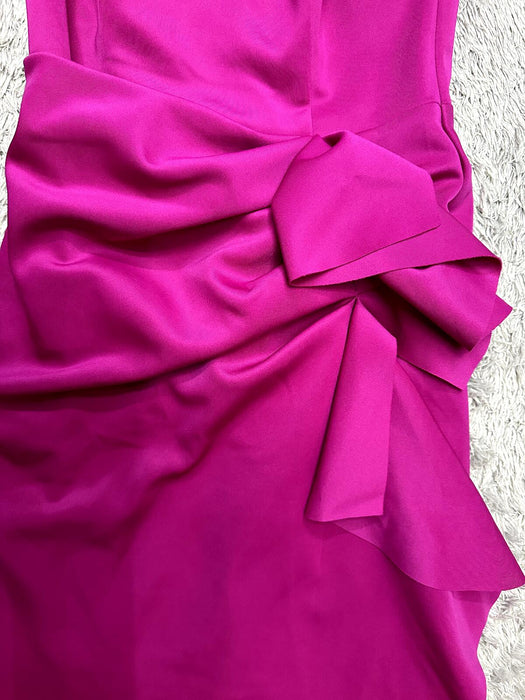 XSCAPE Short Scuba Off-the-Shoulder cap Dress with Ruffle Size 8 New in orchard