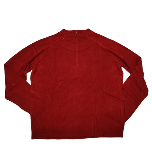 Karen Scott Women's Luxsoft Zip-Back Mock-Neck Sweater Red Size L