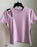 Nine West Cutout Shoulder Mauve Shadow Activewear T-Shirt Size M