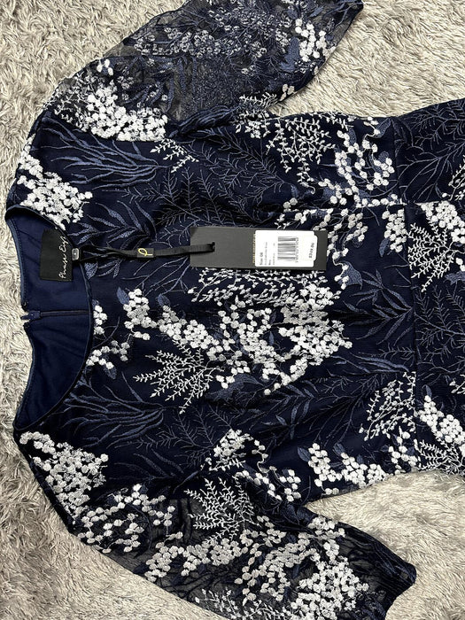 Phase Eight Women's Lace Fern Embroidered Dress Navy Floral Size 8US (12UK) $349