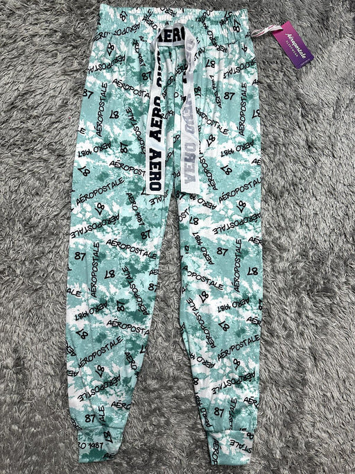 NWT Aeropostale sleep joggers size S New in a green white Fits as XS