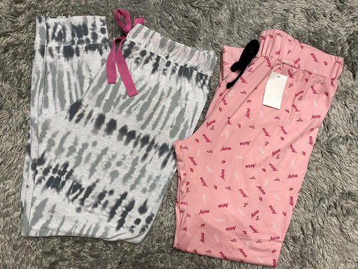 Jaclyn Intimates & Aeropostale Soft  Pajama Lounge Pants set of  2 grey pink XL