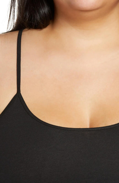 BP. Crop Knit Camisole In Coral Camelia Stretch Jersey Scoop Neck  plus size 1X